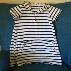 Petit Bateau girls French striped sailor dress.